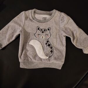 Child of Mine Gray Cat Graphic Kids Top